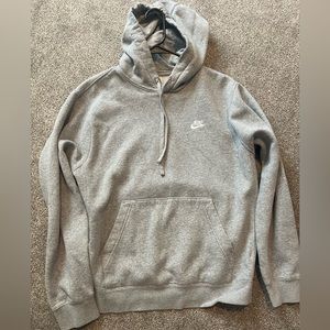 Unisex Small Grey Nike Hoodie, likely worn, not faded. Very good condition
